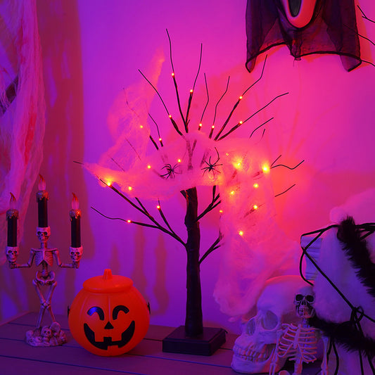 Halloween Tree Light Led Holiday Party Layout Home Decorative Lamp